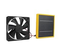 Jeffergarden 5W 12V Solar Panel Fan Kit, Lightweight ABS Monocrystalline Silicon Exhaust Fan for Greenhouses and Chicken Coops