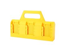 Jeffergarden 6 Slot Battery Holder ABS Compact Storage Organizer for with Quick Install Tool Free Mount for Van Workshop Job Sites