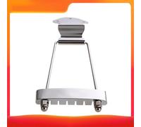 Jeffergarden 6 String Guitar Tailpiece Bridge, Made From Quality Metal with Adjustable Design, for Jazz Electric Archtop or Thin Hollowbody Guitar Bass Replacement (Silver)