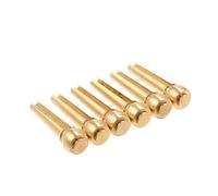Jeffergarden 6pcs Metal Acoustic Guitar Bridge Pins Brass Guitar Strings Fixed Cone String Pins