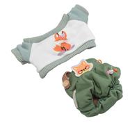 Jeffergarden 8inch Cotton Doll Outfit Set and 20cm Plush Doll Clothes with Adjustable Straps (Green)