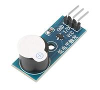 Jeffergarden Active Buzzer Module 5pcs 3.3V 5V Internal Oscillation Beeper Board 3 Wire Transistor Driven with Mounting Holes for Microcontrollers Toys Timers Alarm Projects