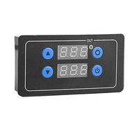 Jeffergarden Adjustable Cycle Timer Relay, Dual Digital Display Delay Timing Relay 12V 0.1s to 999H 6 Modes 5A AC DC Load Control for Water Pump Solenoid Valve Motor String Lights