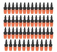Jeffergarden Adjustable Misting Nozzles, Durable Plastic, Dual Spray Modes with 50pcs Set for Garden Irrigation and Greenhouse Cooling Compatible with 4mm 7mm Tubing