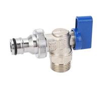 Jeffergarden Angle Stop Valve, Brass Construction, 1/4 Turn Control, Ideal for Faucets and Toilets, G1/2 Male Inlet, DN15, G3/4 Male Outlet