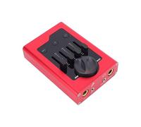 Jeffergarden Audio Interface Mixer 4 Sound Effects Zero Latency Real-Time Monitoring, OTG Phone Connection Portable Sound Card for Live Streaming Recording (Red)