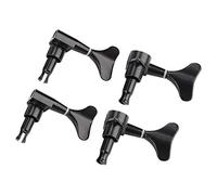 Jeffergarden Bass Tuning Pegs, Strong Copper Zinc Alloy, 2L 2R Closed Design for DIY Bass Maintenance, Black (Black)