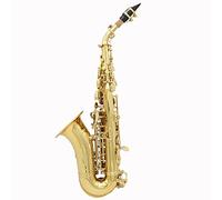 Jeffergarden Bb Tone Soprano Saxophone with Case Gloves Cleaning Cloth Belt for Jazz Rock Classical Music (01)