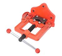 Jeffergarden Bench Pipe Vice 2 Inch Capacity Heavy Duty Yoke Vise with Non Slip Handle for Threading Cutting Alloy Steel Construction Plumbing Tool Workshop Use