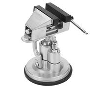 Jeffergarden Bench Vise Aluminum Alloy Table Clamp with 360 Rotation Rubber Suction Cup Base for Craft Precision Work Garage Workshop