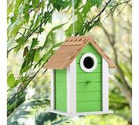 Jeffergarden Bird House Wooden Bird Decorative Parrots House 18 X 14 X 12 Cm Candlenut Resting Box Texture Unique Shape for Garden Balcony Courtyard Birds