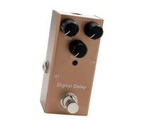 Jeffergarden Boost Pedal, Micro Vintage Overdrive, Drive and Classic Chorus, Analog Delay, Lightweight Single Pedal with LED Indicator for Electric Guitar (Coffee)