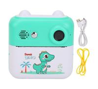 Jeffergarden Camera Instant Print 24 MP Pixels Digital Video Print Camera with Music Games and 1 Roll Built in Thermal Paper Cute Green