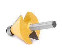 Jeffergarden Chamfer Router Bit 8mm Shank with Bearing, Bevel Edging (30°) | YG6 Alloy Blade, Heat Resistant Coating, 15/22.5/30 Degree Bevel Angle, Compatible with Electric Routers