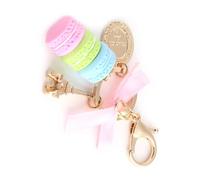 Jeffergarden Colorful Macaron Keychain Ring with Tower Charm, Resin Alloy, Great Women and Handbag Accessories (Blue)