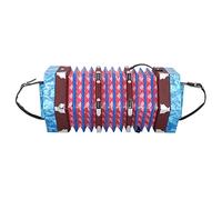 Jeffergarden Concertina Instrument, Solid Wood 20 Buttons Accordion, Adjustable Strap, Portable Design for Adults and Children (Sky Blue)