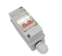 Jeffergarden DC Circuit Breaker Polycarbonate ABS Solar Combiner Box 500V 32A IP65 with Transparent Cover Overload Overvoltage Protection for PV Panels RV Home Off Grid (Without Cable)