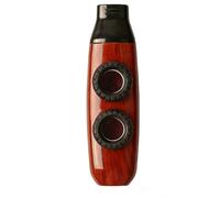 Jeffergarden Double Hole Kazoo Flute Redwood Kazoo Portable Accompaniment Musical Instrument Adjustable Treble and Bass