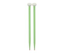 Jeffergarden Double Sided Drum Mallets Drum Stick for Set and Kettledrum, Oval Shape Maple Wood with Felt Drumstick Heads, Comfortable Grip, Uniform Sound, Beautiful Texture, 1 Pair (Green)