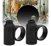 Jeffergarden Drum Stick Control Clip ABS Silicone Drumstick Grip Aid 2 Pcs Anti Slip Finger Controller for Drummers Twirling Practice Live Performance Rehearsal (Black)
