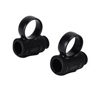Jeffergarden Drumstick Clip Silicone Finger Ring Drum Sticks Aid, ABS Anti Slip Grip Controller, Reusable Easy On Off, Helps Reduce Finger Strain for Drummer Beginners Practice (All Black)