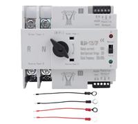 Jeffergarden Dual Power Automatic Transfer Switch 2P 100A, WiFi APP Control Auto Manual Switch with Rail Mount for Home Factory Mall Laboratory