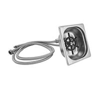 Jeffergarden Efficient Cleaning Glass Rinser, Hexagonal Design Cup Washer with Multi-Angle Water Outlet. Automatic Spraying Metal Kitchen Sink Glass Rinser for Bar Pub Restaurant/hotel (Silver)