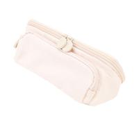 Jeffergarden Fabric Pencil Pouch Triangle Pen Bag Large Capacity 3 Layers Multifunctional Stationery Pouch for School Office Use