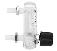 Jeffergarden Gas Meter Acrylic Flowmeter 0 to 3LPM with 8mm Barb Connection for Oxygen Air Nitrogen, Transparent Industrial Gas Meter with 5 Percent Accuracy for Technicians