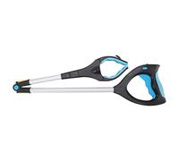 Jeffergarden Grabber Reacher Tool, Aluminum Alloy Foldable Gripper Pick Up Stick 33.1in, Lighted Silicone Jaw for Disabled Seniors Trash Pickup Home Kitchen Outdoor Use