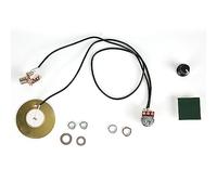 Jeffergarden Guitar Piezo Transducer Pickup, Metal, Easy Installation, for Guitar Violin Ukulele, No Soldering Required, Compatible with Various String Instruments (Black)