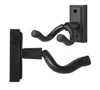 Jeffergarden Guitar Wall Mount Hanger, Solid Metal Hook, Soft Silicone Padding, Ideal for Electric and Acoustic Guitars, Ukuleles, Mandolins (Black)