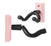 Jeffergarden Guitar Wall Mount Hanger, Solid Metal Hook, Soft Silicone Padding, Ideal for Electric and Acoustic Guitars, Ukuleles, Mandolins (Pink)