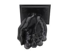 Jeffergarden Hand Shape Wall Hook, PLA Wall Mount Storage Organizer for Entryway Bathroom Kitchen, Decorative Key Rack for Coat Bag Towel Purses Scarves Jewelry 7.2x4.3in (Black)