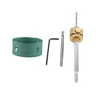 Jeffergarden Hole Saw Drill Bit for Can Light Hole Drilling Cutter Quick Change Hex Shank Extension Pole for Ceiling Gypsum Wood Board (80mm / 3.1in Saw)