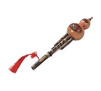 Jeffergarden Hulusi C Key Handmade Black Bamboo Flute with Case and Chinese Knot, Easy to Learn and Play, Elegant Appearance, Pure and Mellow Tone for Beginners and Music Lovers
