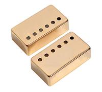 Jeffergarden Humbucker Guitar Pickup Cover, 2Pcs Metal Plated Guitar Neck Covers with Easy Installation, for Electric Replacement Parts in Black Gold Silver