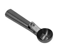Jeffergarden Ice Cream Scoop Stainless Steel Non Stick Spring for Easy Release Efficient Scooping Hard Desserts Fruits with Ergonomic Handle for Pancakes Muffins (Black)
