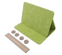 Jeffergarden Knitting Pattern Holder, PU Magnetic Chart Board Cross Stitch Pattern Holder with Ruler and 4 Magnets, Foldable Tracking System for Crochet Knitters and Embroidery Use (Retro Green)