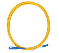 Jeffergarden LC to SC Fiber Patch Cable Single Mode 3 Meters PVC Optical Patch Cord UPC Ceramic Ferrule for Communication Network Data Transmission with Stable Signal and Tensile Resistance