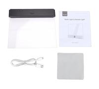 Jeffergarden LED Book Light Flat Panel Rechargeable Reading Lamp with 3 Colors Stepless Dimming 1-99 Min Timer Full Page Illumination for Book Night Reading