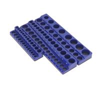 Jeffergarden Magnetic Socket Organizer Set 3-Piece Socket Holder Kit for 1/4 3/8 1/2 Drive Holds 75 Sockets with Soft Rubber Base and Clear Labels