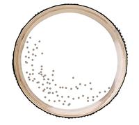 Jeffergarden Maple Bead Drum, Good Material for Kids Musical Percussion, Simple Design with Metal Bead, Stimulate Children's Interest in Sound, Great Educational Gift, Diameter 15.5cm, Made