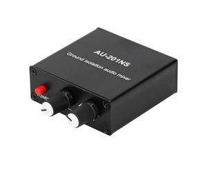 Jeffergarden Mini Sound Mixer, Aluminum Alloy, 2 Inputs with Independent Volume Control, 600mw Output Power for Gaming Consoles and Music Production