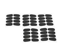 Jeffergarden Mouthpiece Cushions Black Silicone Mouthpiece Pads 40 Pieces Adhesive Oval Patches for Alto Tenor Saxophone Clarinet Beginners and Daily Practice (0.3mm)