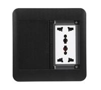 Jeffergarden Multifunctional Black Concealed Floor Socket, Aluminum Alloy, 3 Prong 4000W, Ideal for Kitchen and Office Use