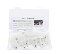 Jeffergarden Piano Key Stickers 61 Key Full Size Luminous Silicone Keyboard Note Labels Removable Piano Stickers for Beginners Reusable with Storage Box (Black)