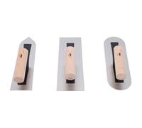 Jeffergarden Plaster Trowel Set 3 Piece Stainless Steel Wooden Handle | Masonry Tools, Stainless Steel Blades, Pine Wood Handles, Wall Finishing, Mortar Application, Tile Filling