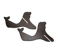 Jeffergarden Portable Wooden Ukulele Bracket Guitar Stand Compact Structure Composite Wood Elegant Curves Appropriate Height Convenient Assembly with Suitable Ground Clearance for String (Black)