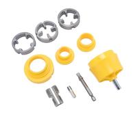 Jeffergarden PPR Pipe Threader Kit 1/4 Inch Hex Shank with Double Head Design for G1/2 G3/4 Standard Thread Plumbing Tools Pipe Threading Tool Tap Die Set